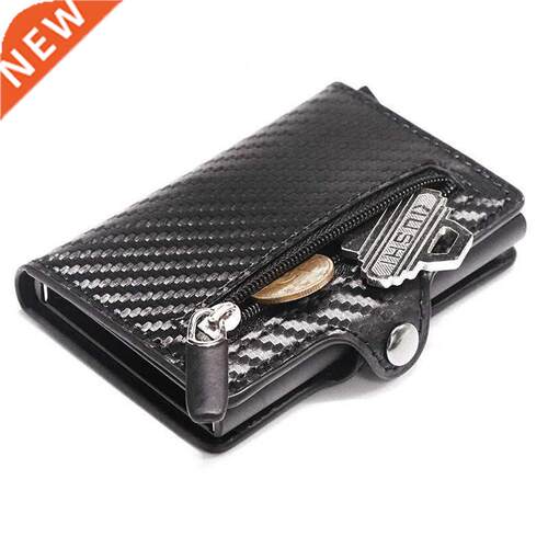 2021 RFID Card Holder with Organizer Coin ket Fashion Carbo