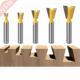 Bits Wood Shank Degree Set Router Joint Dovetail 8mm 5pcs