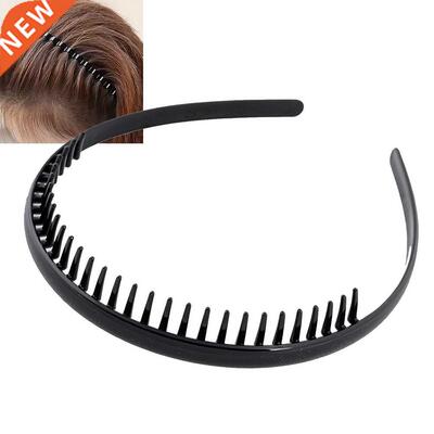 Fashion Women Men Unisex Black Wavy Hair Head Hoop Band Spor