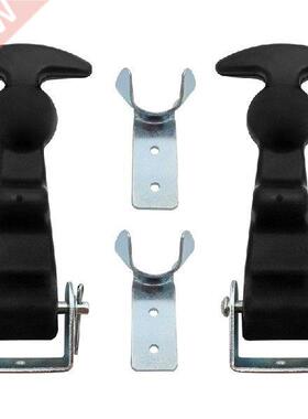 2Packs 4.7 Inch T-Handle Draw Latches With Brackets, Rubber