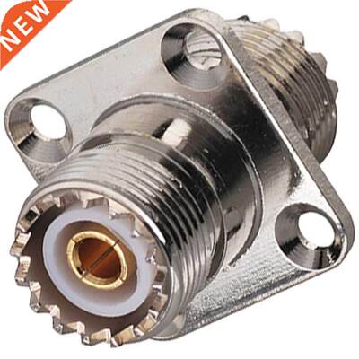 2Pcs UHF SO239 to SO239 Female Jack Panel Mount RF Straight