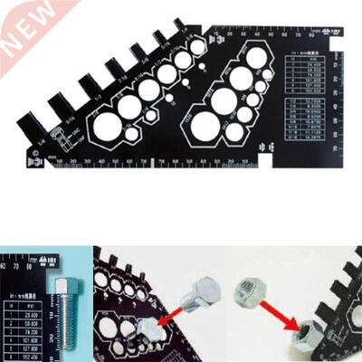 Metric/inch Bolt Nut Gauge Square Ruler Protractor ABS Plas