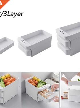 Stackable Fridge Fruit Vegetable Storage Box Household
