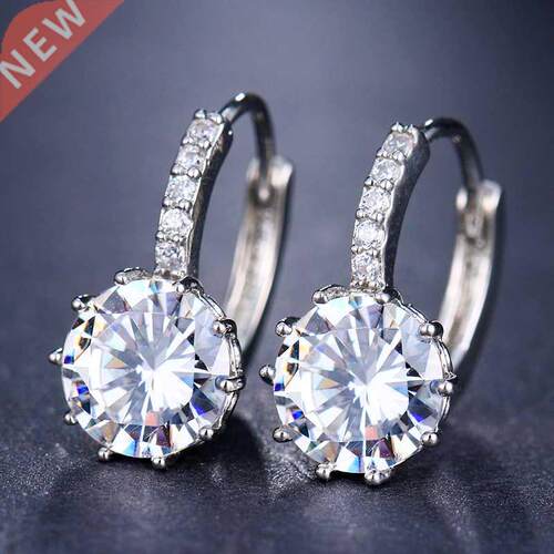 LXOEN Fashion 10 Colors AAA CZ Hoop Earrings For Women Silve