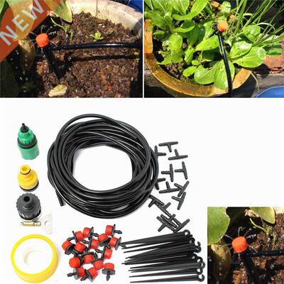 25M Garden Automatic Watering System Adjustable Hose Plant W