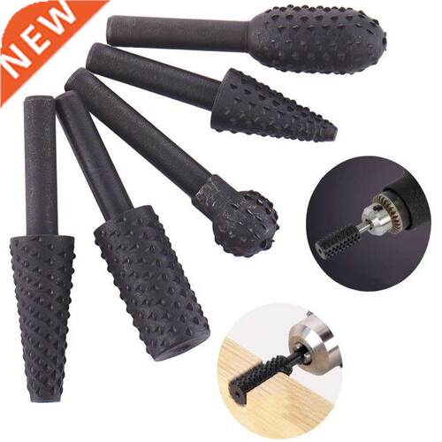 5PCS Drll Bt Set 1/4'' Hss Rotary Thorn Head Rasp Shank El