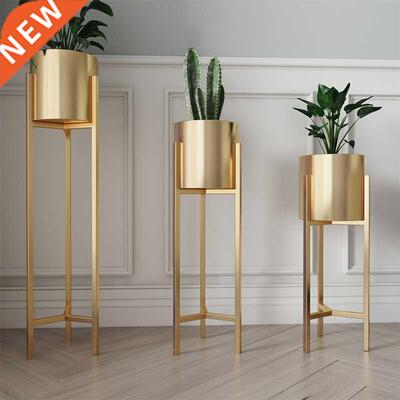 Nordic Modern Simple Golden Flower Pot Stand Iron Flower