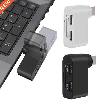 Rotatable 3 Port USB Hub Support SD TF Card High Speed Data