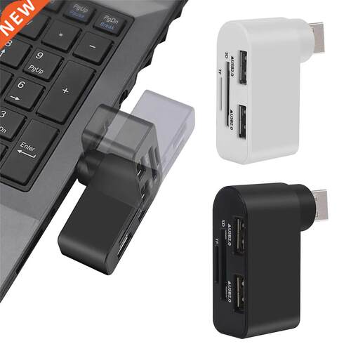 Rotatable 3 Port USB Hub Support SD TF Card High Speed Data