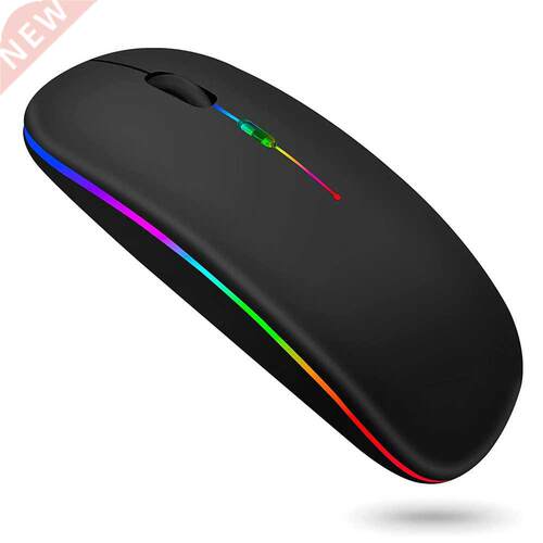 Wireless Mouse Bluetooth-compatible RGB Silent LED Backlit E