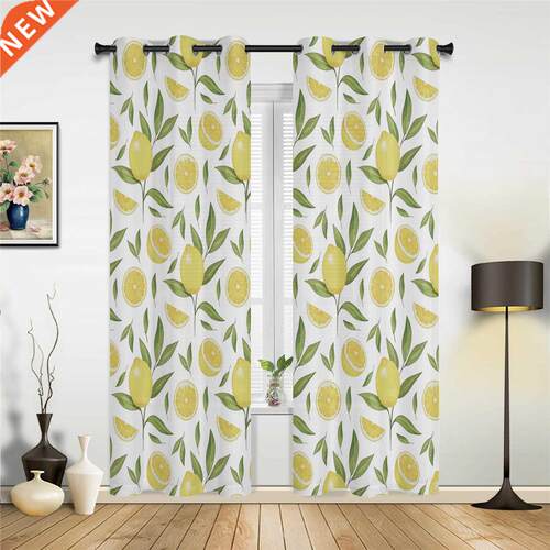 it Curtain Lemon Pattern Window Curtains for Living Room