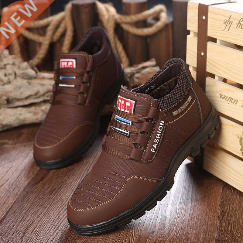Genuine Leather Men Shoes Platform Casual Shoes 2022 Winter