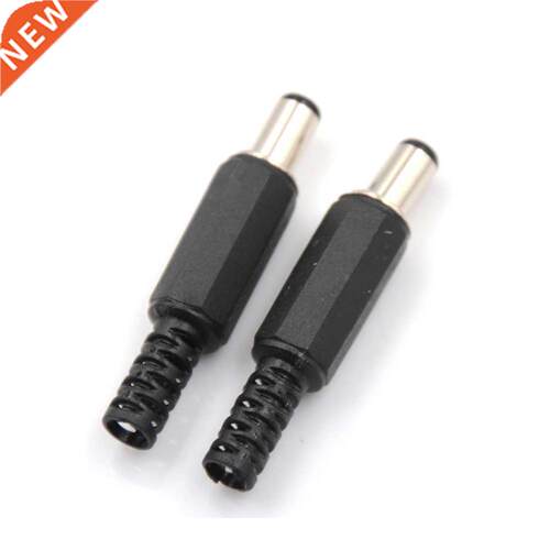 10Pcs Male DC Power Plug Socket Jack Connector Cover 2.1mm x