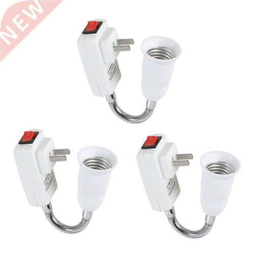 3X E27 Socket apter With On/Off Switch To US Plug,Flexible