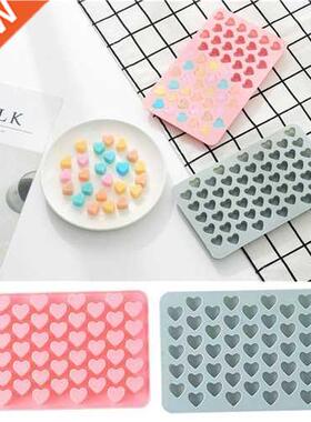55 Cells Mini Heart Style Chocolate Molds Ice Tray DIY
