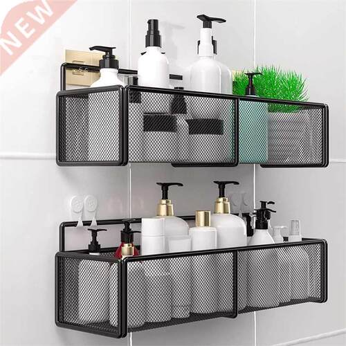 Shower Caddy Shelf Accessories Modern Matte Black Bathroom C
