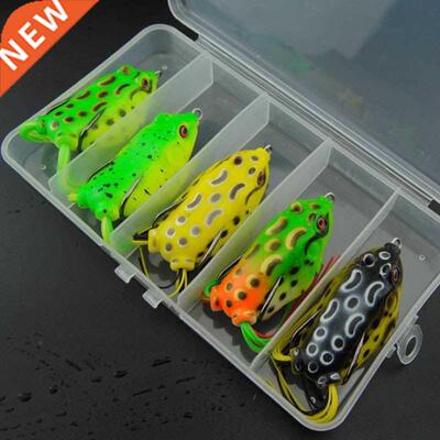 5PCs frog lure snakehead Fishing Bait Kit Trout Bass Bait Ho