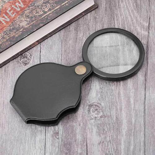 OOTDTY 10X Portable Pocket Magnifier Foldable Read Jewelry