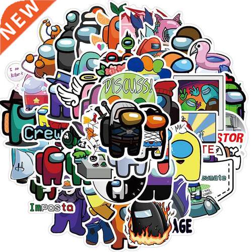 102PCS Game Among Us Sticker Laptop Mobile Phone Skateboard