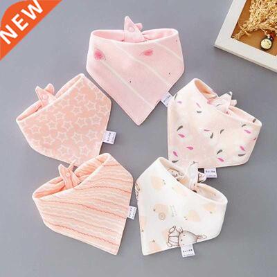 5 pieces/lot Baby Bibs Triangle Double Cotton Bibs Cartoon P