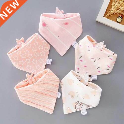 5 pieces/lot Baby Bibs Triangle Double Cotton Bibs Cartoon P