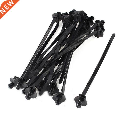 Nylon Push Mount Car Dome Cable Zip Tie, 162mm Length, 20 Pc