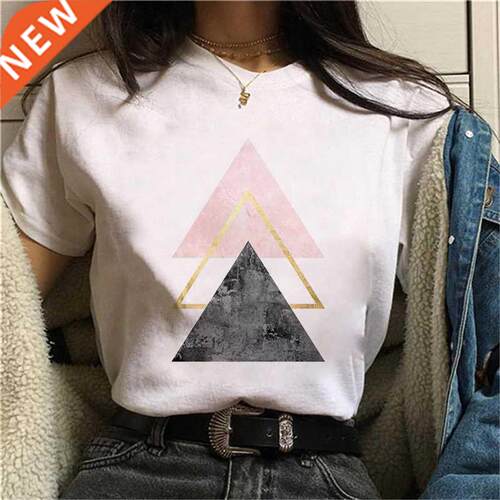 Beautiful Geometry Printed T Shirt Women 90s Graphic T-shirt