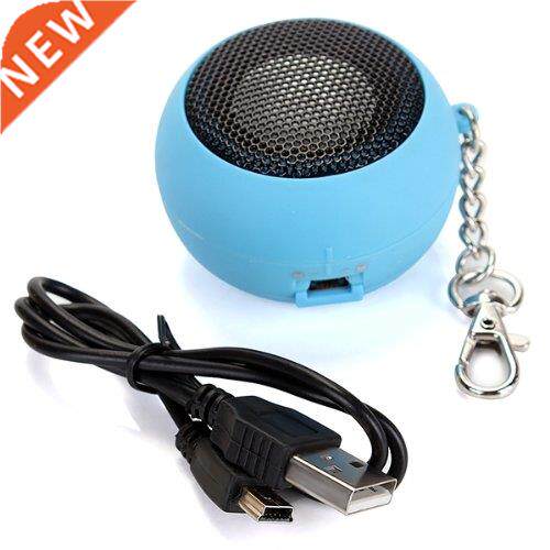 Round Mini Speakers Speaker Speakers USB MP3 MP4 BLEU