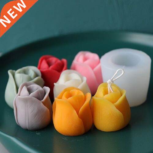 New Flower Rose Candle Wax Silicon 3d Soap Mold Cake