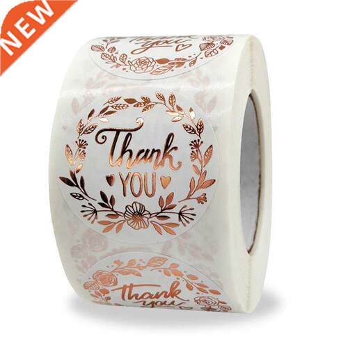 500Pcs/roll Round Labels Kraft Paper Thank You Sticker Drage