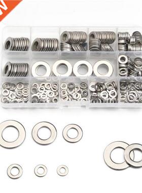 395PCS Metric 304 Stainless Steel Gasket M4-M12 Set Silver F