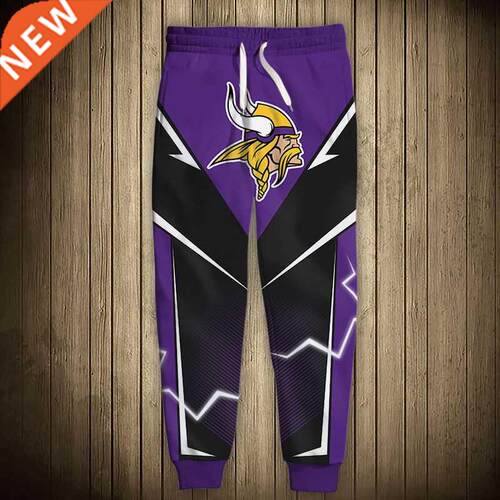 Fashion Minnesota Men's casual Vikings pants Geometric line