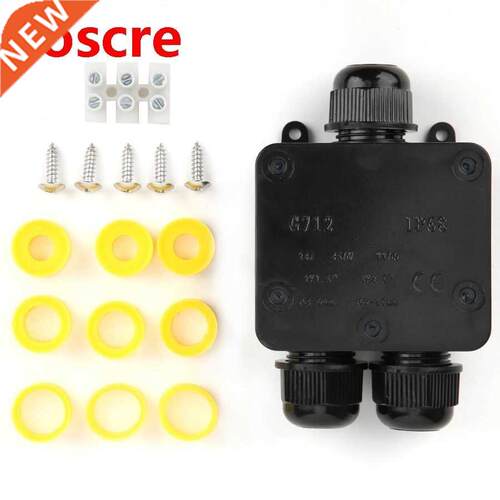 Plastc Juncton Box 3 Way Cable Connector Protect Case P68