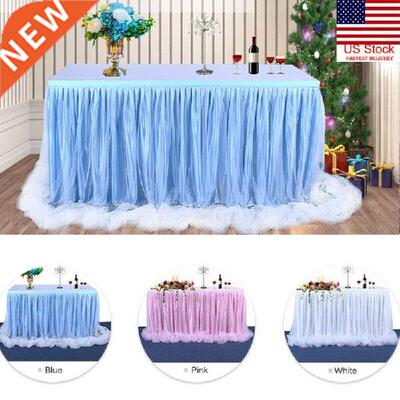 6ft Weddng Tulle Tutu Table Skrt Party Brthday Festve