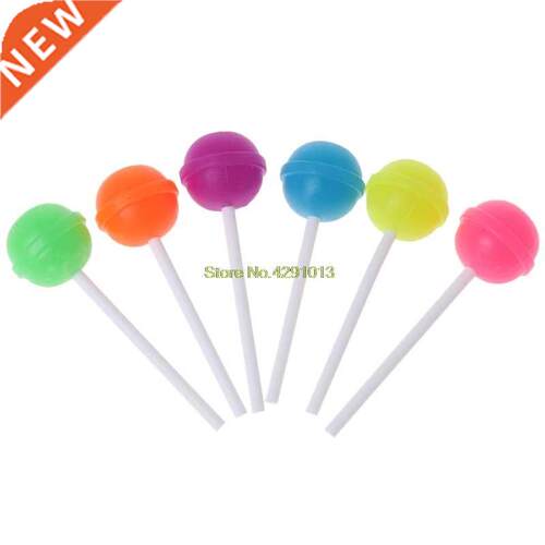 6Pcs Creative Sweet Candy Lolipop Eraser Cleaner For Kids Gi