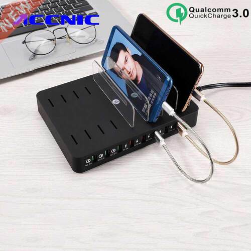 110W 8 Port Multi US Charger For IPhone 7 8 XS Ipad QC3.0