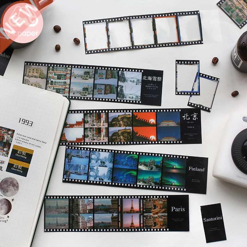 Mr.paper 4 Designs 4Pcs/set PET Transparent View City Stick