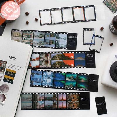 Mr.paper 4 Designs 4Pcs/set PET Transparent View City Stick