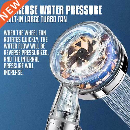 2021 Pressurized Nozzle Turbo Shower Head One-Key Stop Water