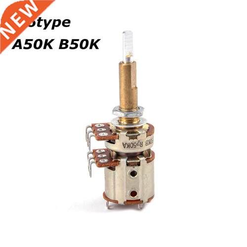 16type Double Shaft Potentiometer With Switch A50K B50K Shaf