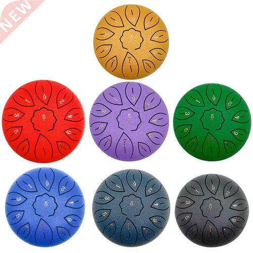 Tongue Drum 6 Inch Steel Tongue Drum Set 11/8 Tune Hand Pan