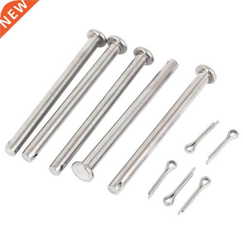 304 Flat Head Round Clevis Pins Fastener M5x60mm 5pcs