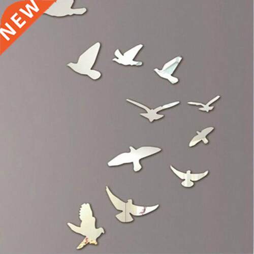 3D Mirror Wall StickerS Nice HoMe DecoratioN BirDS Sticker D