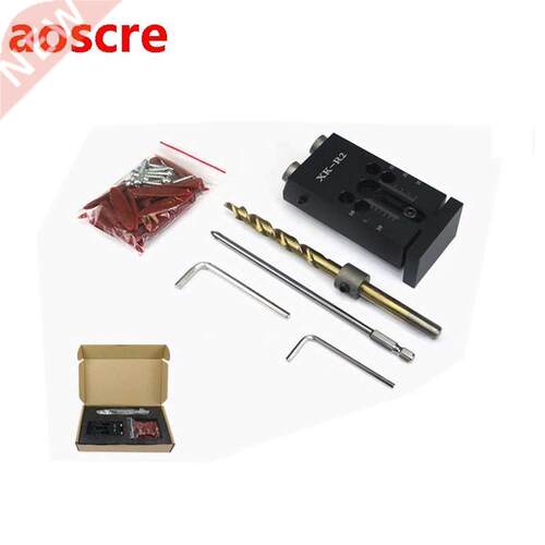 Mini Style Pocket Hole Jig Kit System For Wood Work Joiner