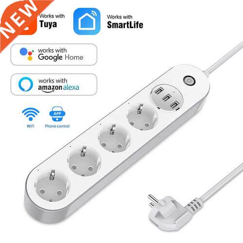 Aubess Power Strip With Extension Cable Electrical Sockets W