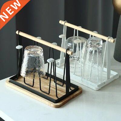 Cup Holder Iron Water Draining Rack Portable Glasses