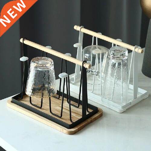 Cup Holder Iron Water Draining Rack Portable Glasses