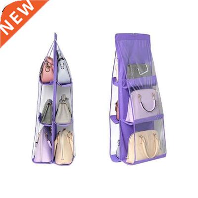 Hanging Handbag Organizer for Wardrobe Closet Transparent