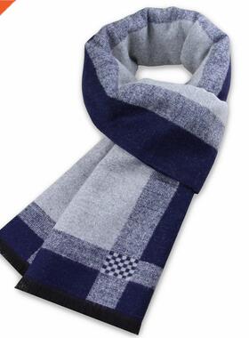 Luxury Brand Men's Winter Plaid Scarf warm women Cashmere sh