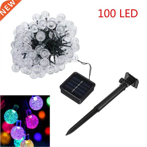 5m - 12m 100LED Solar Lamp Crystal Ball String Lights Flash